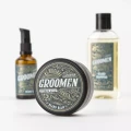 zestaw szampon olejek i balsam do brody groomen