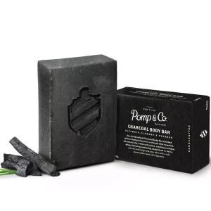 Tělové mýdlo s aktivním uhlím - Pomp & Co. - 120 g