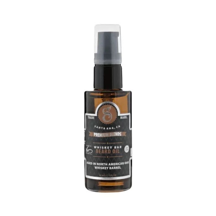 Olej na vousy s vůní kouřové whiskey Premium Blends Whiskey Bar Suavecito 30 ml